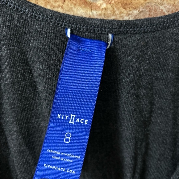 Kit and Ace Modal Scoop Neck Back Charcoal Grey Tank Top - Picture 4 of 5